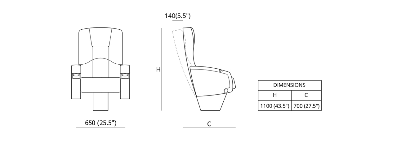 Milano Lite Dimensions