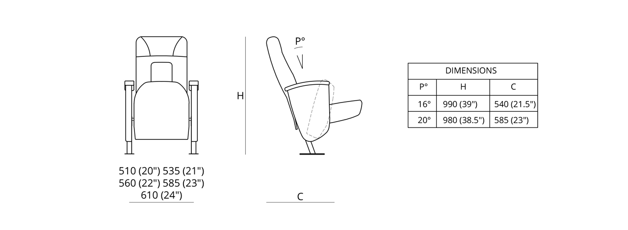 Riviera (Auditorium) Dimensions
