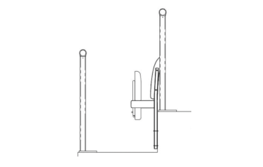 profile view of independent barrier